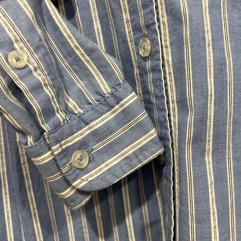Hollister Blue and White Striped Shirt - Picture 8 of 15